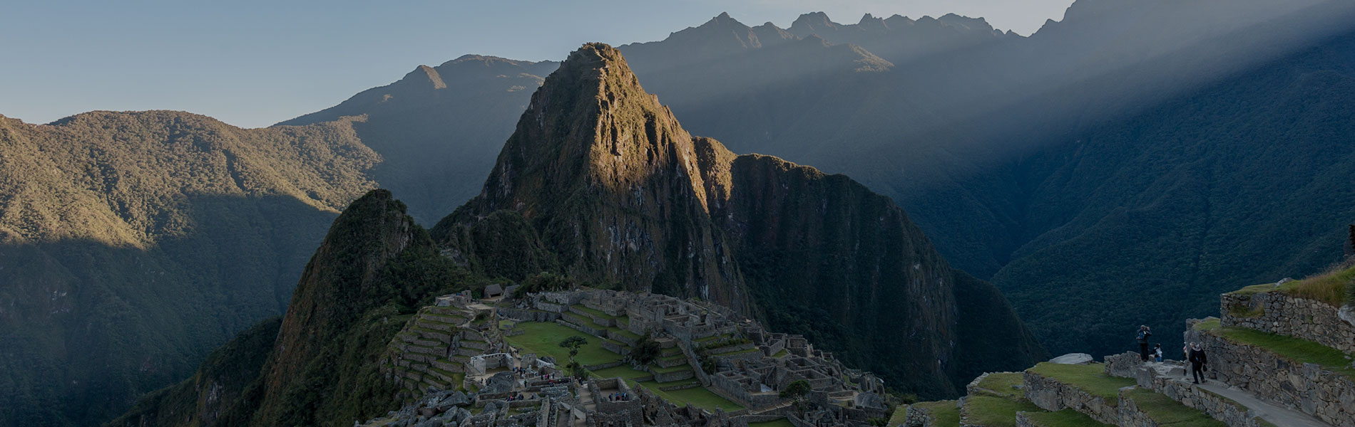 Imagen panorámica de la ciudadela de Machupicchu